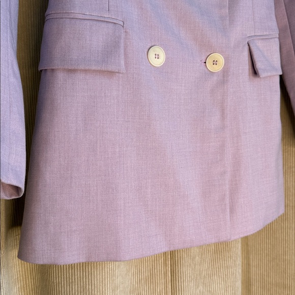 Zara Women's Light Purple Double-Breasted Blazer - Picture 4 of 6